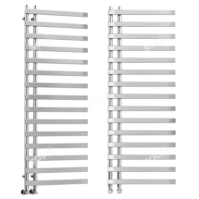 Modern Chrome Heated Towel Rail 3D model image 1