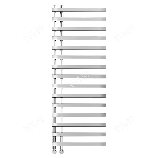 Modern Chrome Heated Towel Rail 3D model image 2