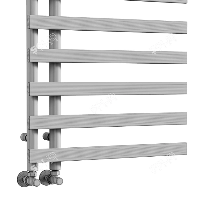 Modern Chrome Heated Towel Rail 3D model image 4