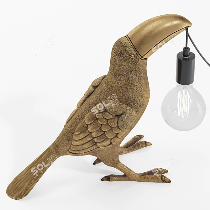 Tropical Toucan Table Lamp 3D model image 3