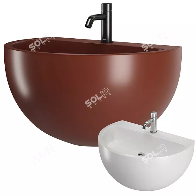 FALPER Bowl Washbasin Set 3D model image 6