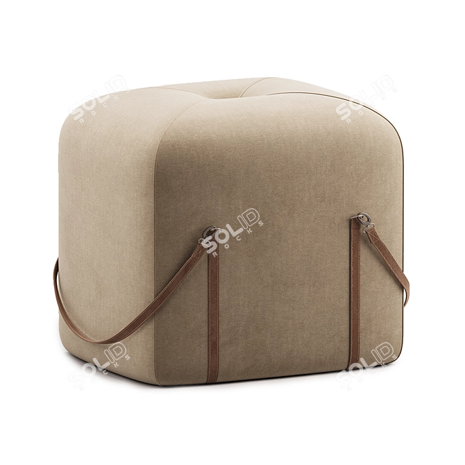 Elegant 3D Ottoman Design 3D model image 2