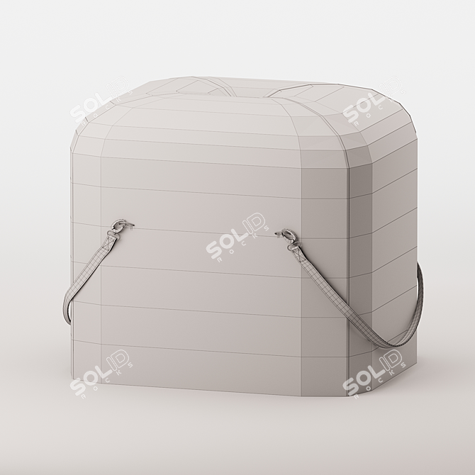 Elegant 3D Ottoman Design 3D model image 4