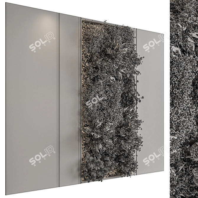 Blossom Vertical Garden Wall Art 3D model image 5