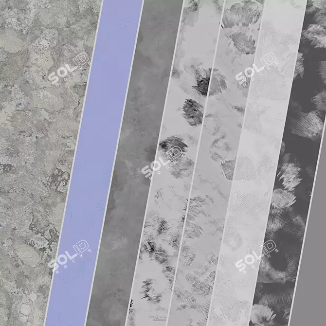 Plaster Patina PBR Materials Set 3D model image 3