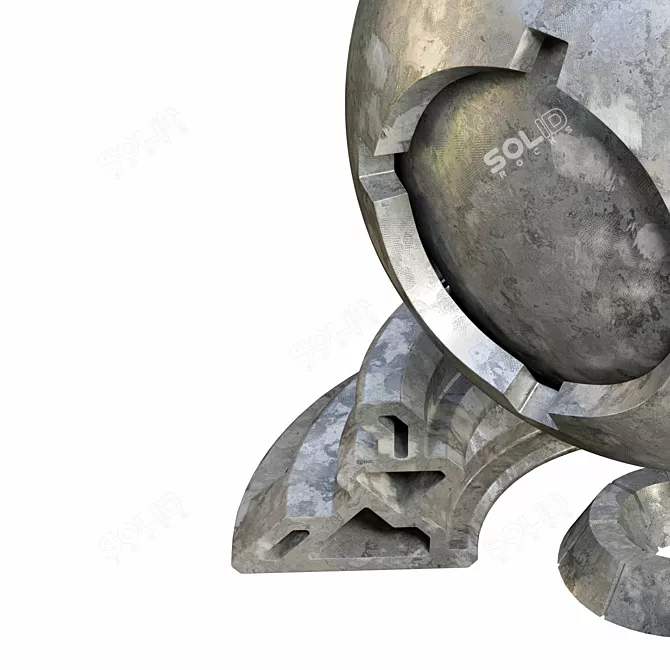 Plaster Patina PBR Materials Set 3D model image 6