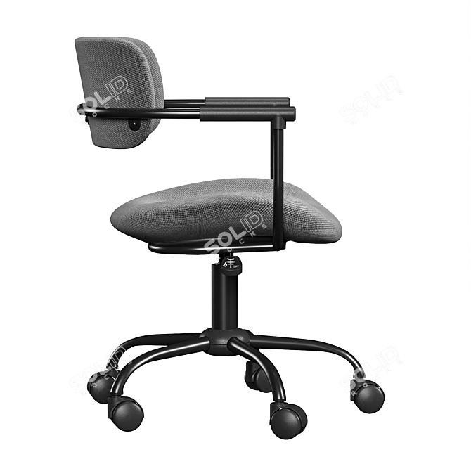 Marsi Textile Dark Grey Office Chair 3D model image 3