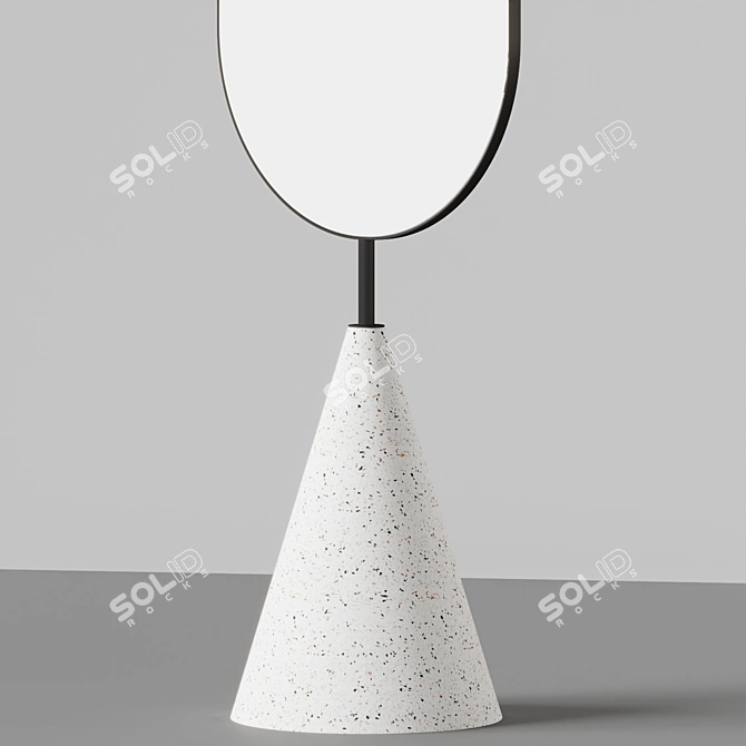 Sleek Albi Floor Mirror 3D model image 3