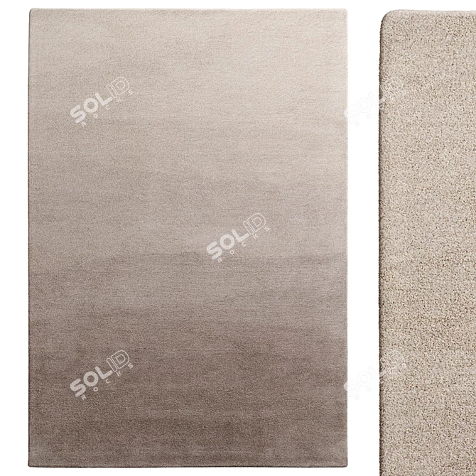 Dawn Beige Wool Rug, Benuta 3D model image 2