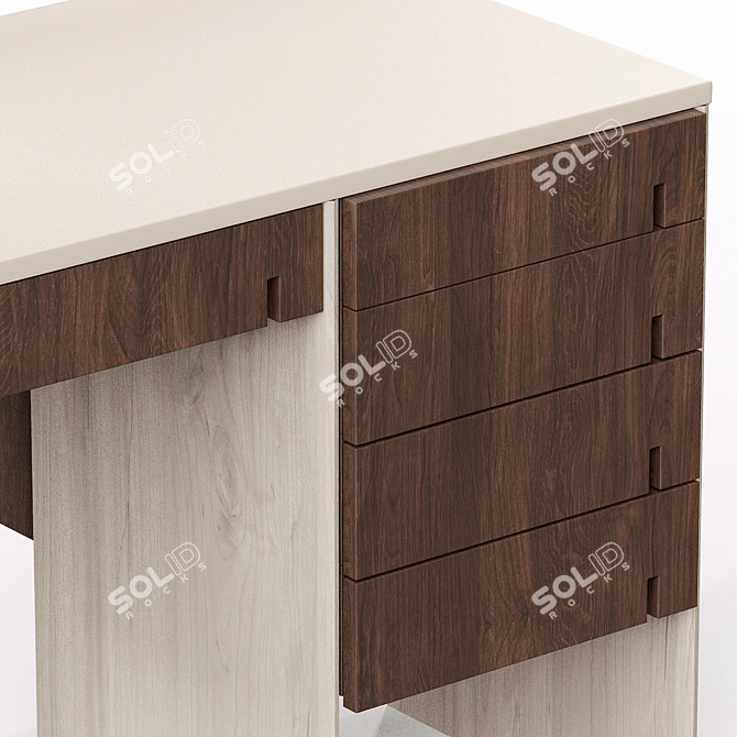 Modern Versatile Dressing Table Set 3D model image 4