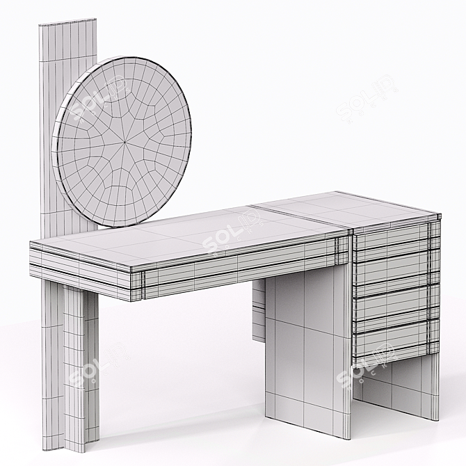 Modern Versatile Dressing Table Set 3D model image 5