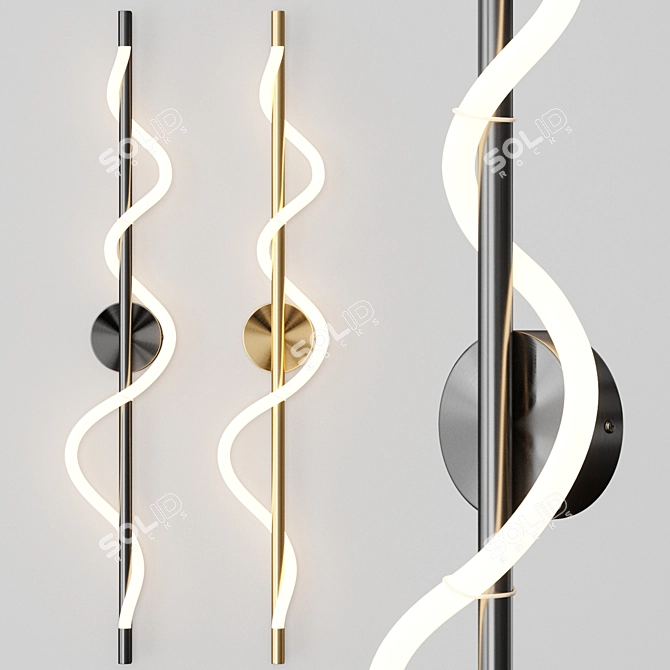 Modern LED Wall Light Glorify 3D model image 1