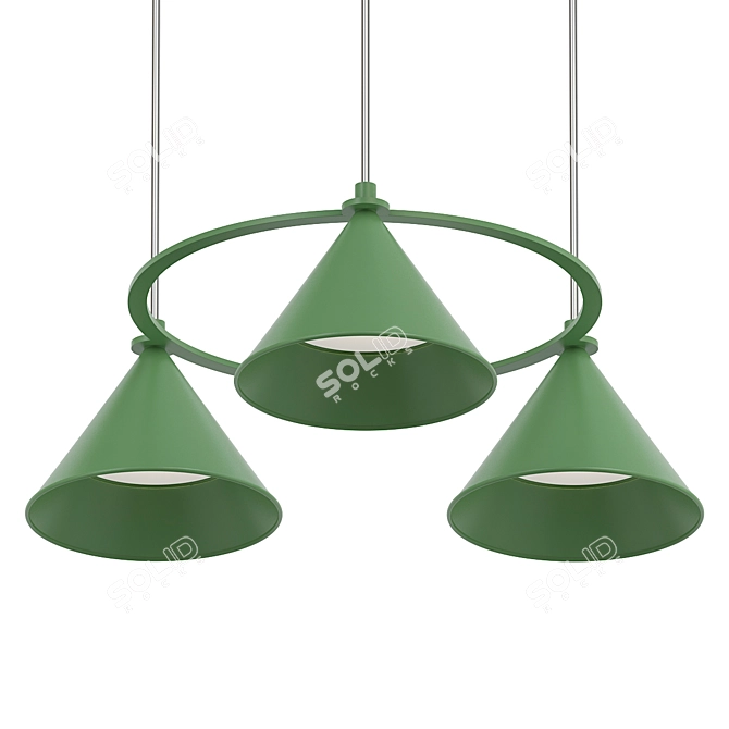 Sleek Modern Pendant Lighting 3D model image 1