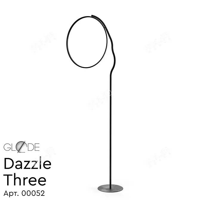 Dazzle Three Flexible Floor Lamp 3D model image 1