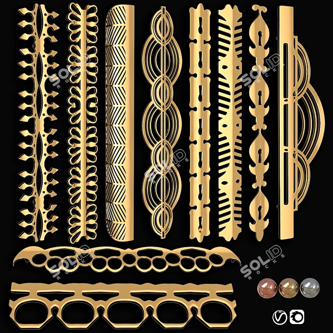 Modern Door Knob Set 0020 3D model image 1