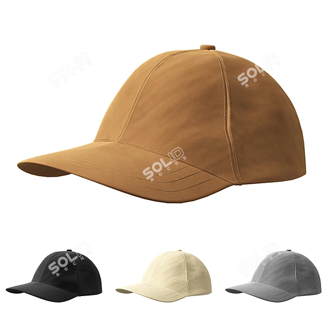 Copper Basic Twill Cap: ZARA 3D model image 1