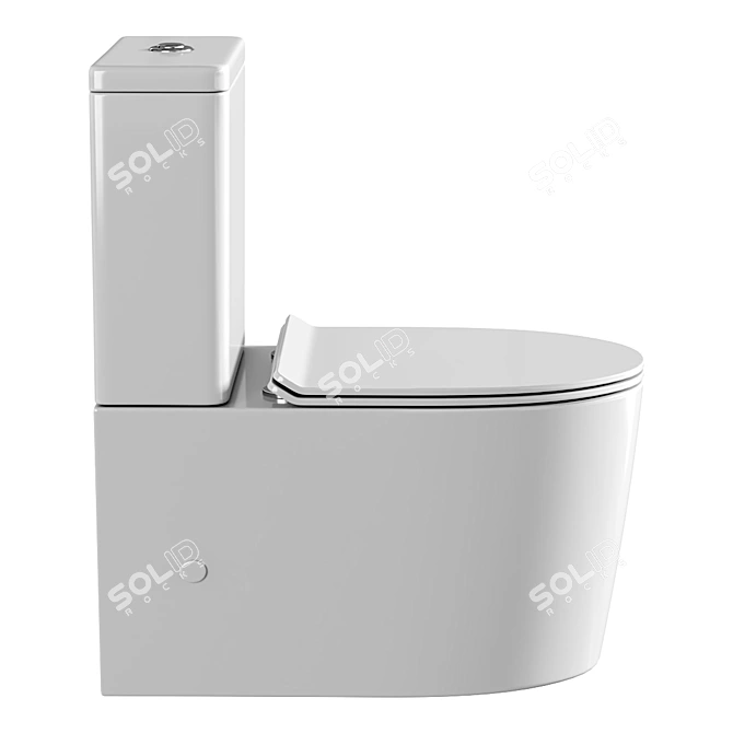 AQUAme AQM1001 Compact Water Closet 3D model image 3