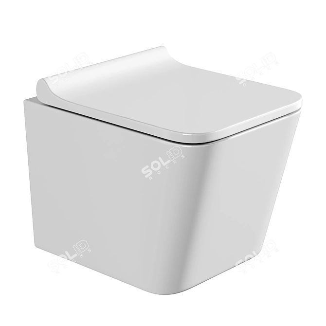 AQUAme AQM2004 Wall-Hung Toilet 3D model image 1