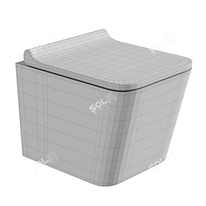 AQUAme AQM2004 Wall-Hung Toilet 3D model image 4