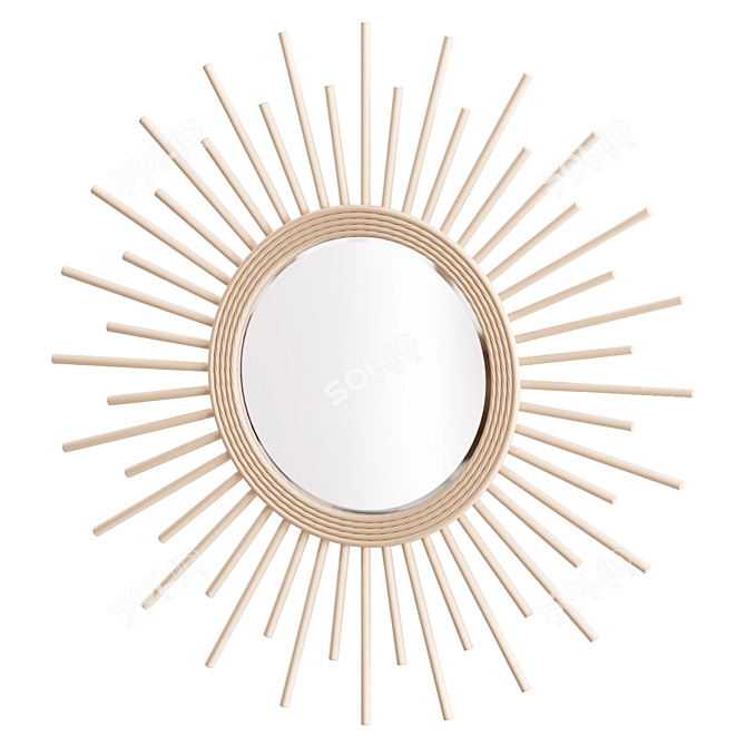 Vintage Marelli Wall Mirror 3D model image 1