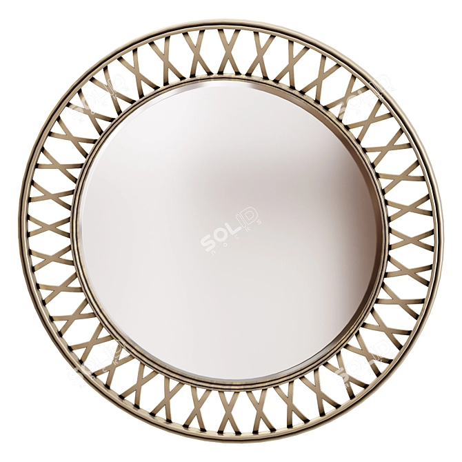 Wall Mirror 633812 Gold Frame 3D model image 1