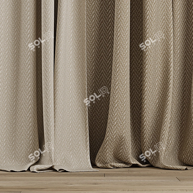 Exclusive Curtain Model Collection 3D model image 2