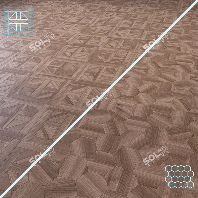 Versatile Wood Floor 3D Model 3D model image 1