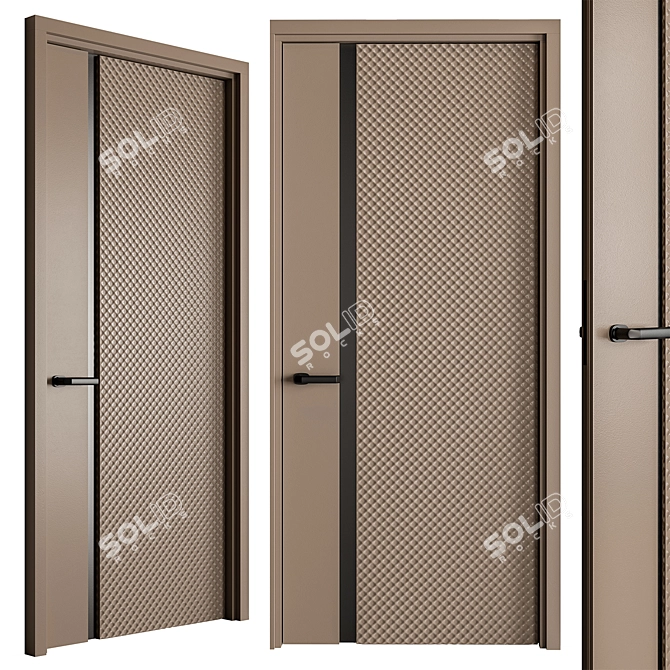 Sleek Contemporary Door Hardware 3D model image 1