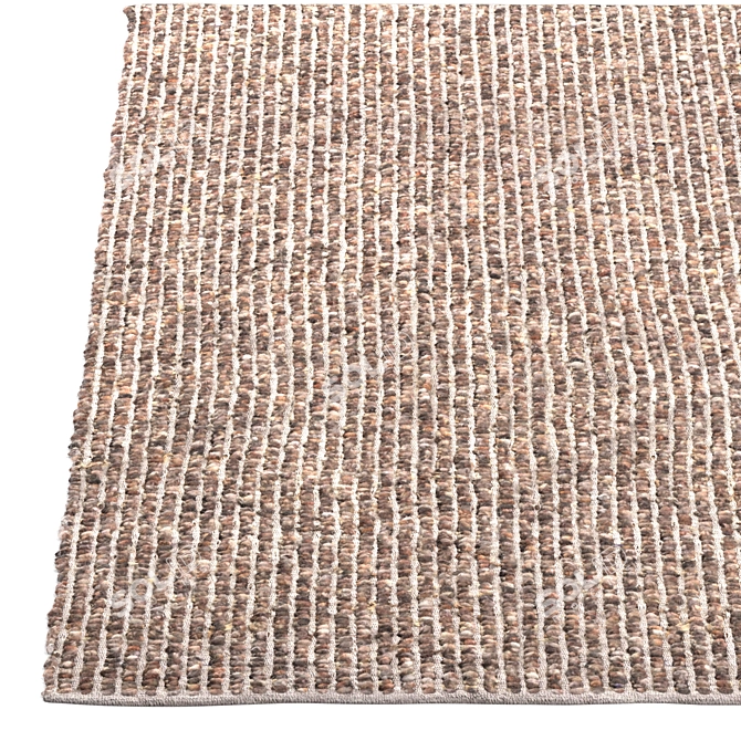 Flatweave Ivory/Taupe Area Rug 3D model image 3