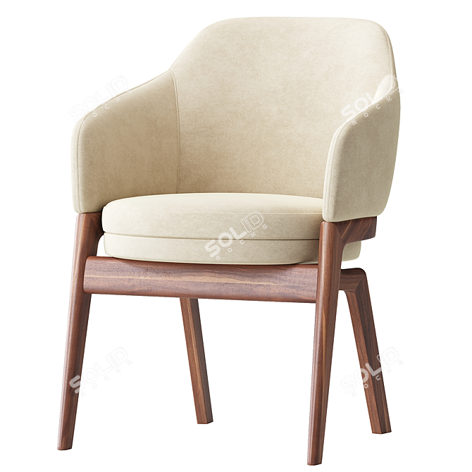 Modern Macaron Armchair: 2014 Version 3D model image 4