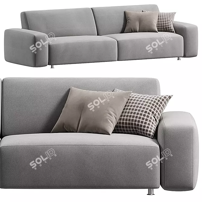 Sleek Modern CROSS Sofa Model 3D model image 2