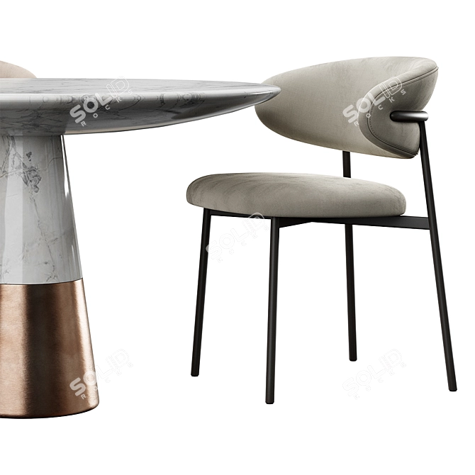 Vex Marble Table: Elegant Design 3D model image 3