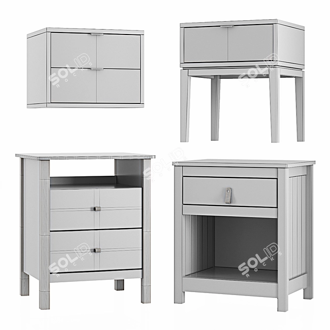 Ellipse Furniture Set 3D model image 3