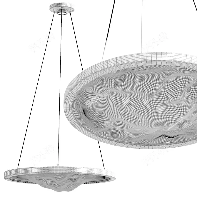 Marco Piva Acqua Pendant Light 3D model image 2