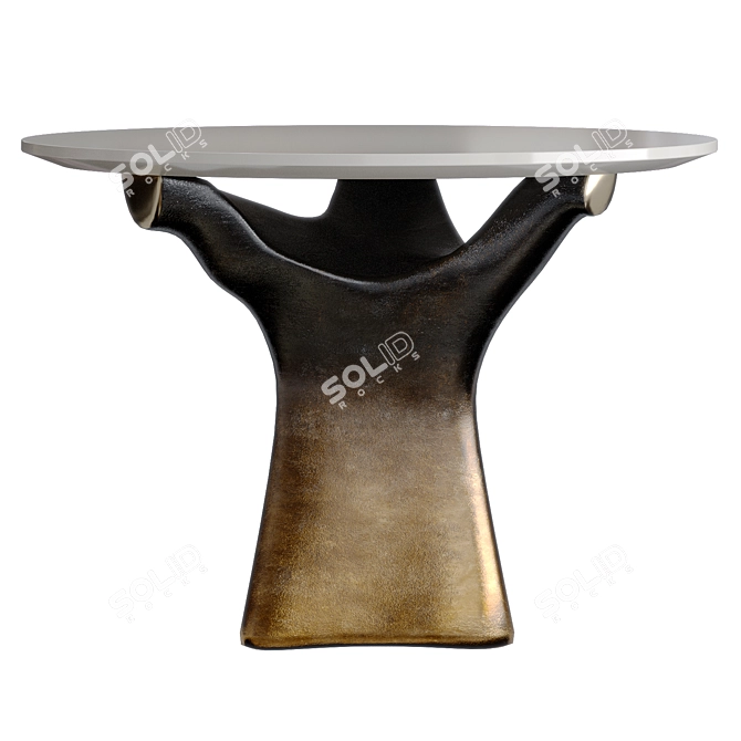 Artisan Patina Bronze Hwange Table 3D model image 1