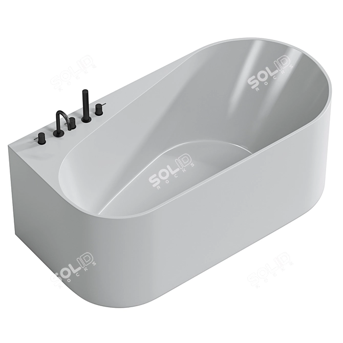 Modern Acrylic ABBER AB9496 Bathtub 3D model image 3