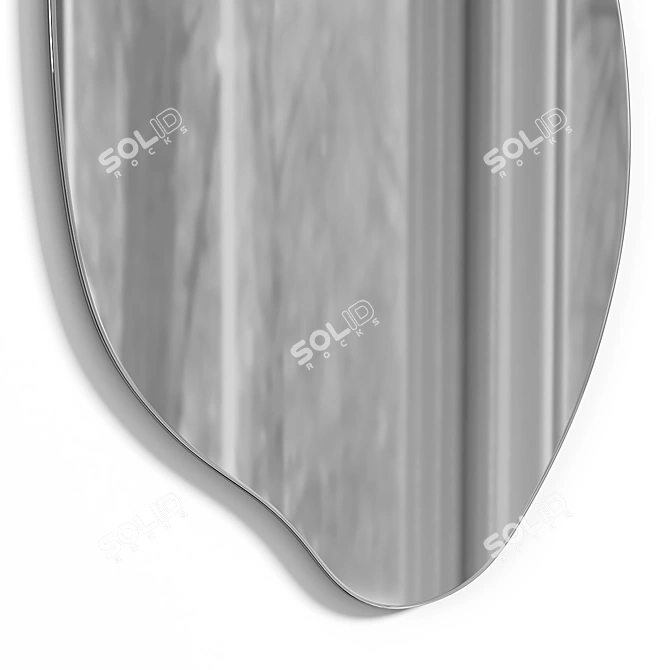 Aesthetic Asymmetrical Wall Mirror 3D model image 2