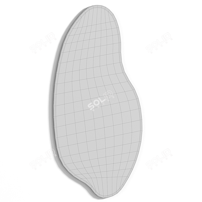 Aesthetic Asymmetrical Wall Mirror 3D model image 3