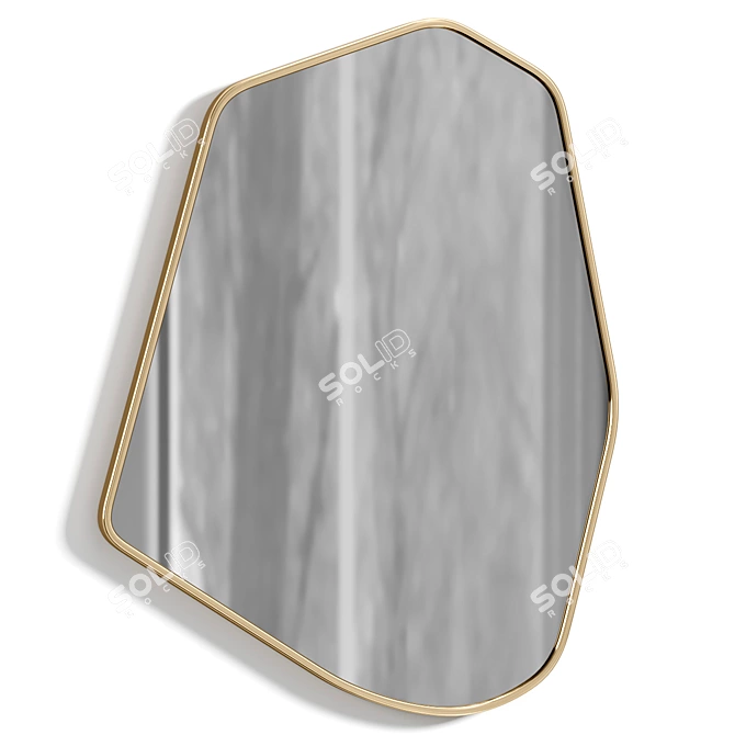 Giza Asymmetrical Mirror Wall Decor 3D model image 2