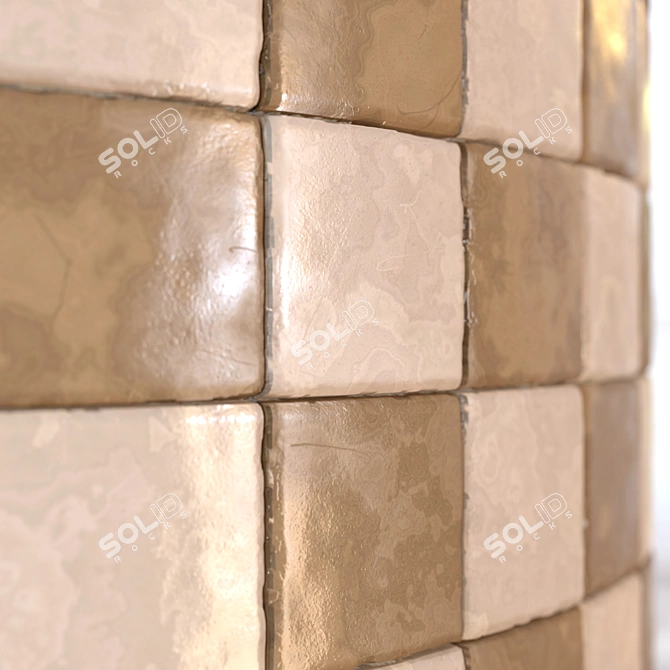 Seamless Checkerboard Tile PBR Texture 3D model image 7