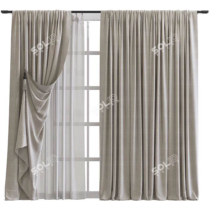 Revamped Curtain No. 622 3D model image 1