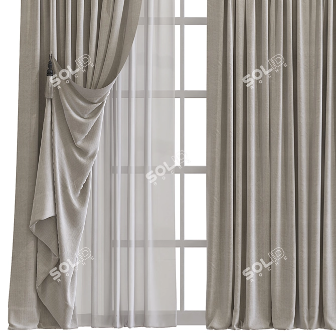 Revamped Curtain No. 622 3D model image 2