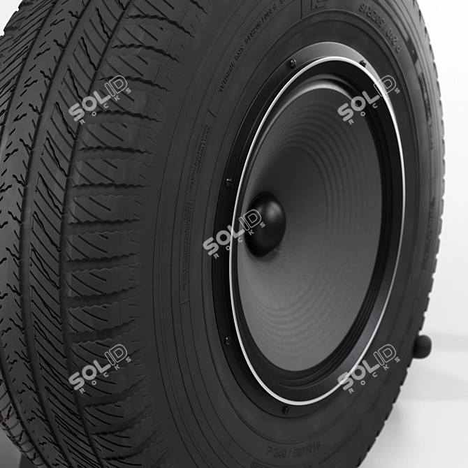 Eco-Tire Speaker: Upcycled Sound System 3D model image 3