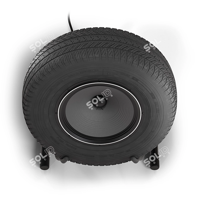 Eco-Tire Speaker: Upcycled Sound System 3D model image 6