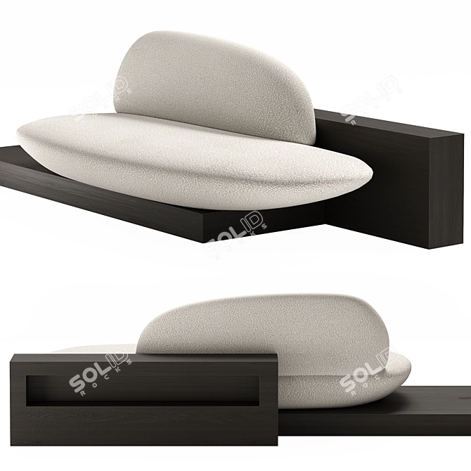Modern Design Small Sofa Delatour 3D model image 2