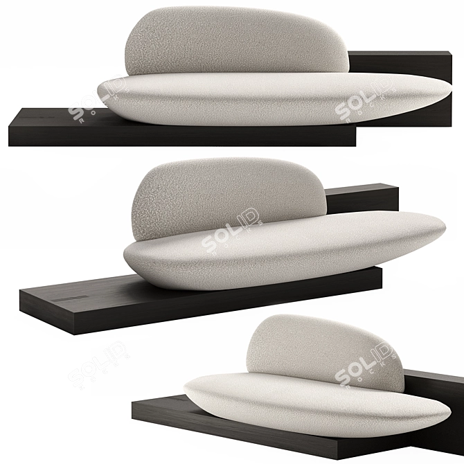 Modern Design Small Sofa Delatour 3D model image 5