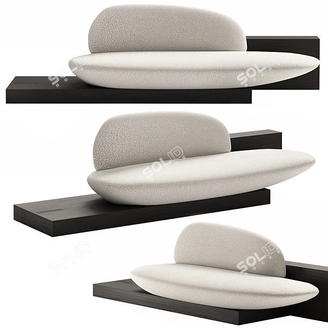 Modern Design Small Sofa Delatour 3D model image 6