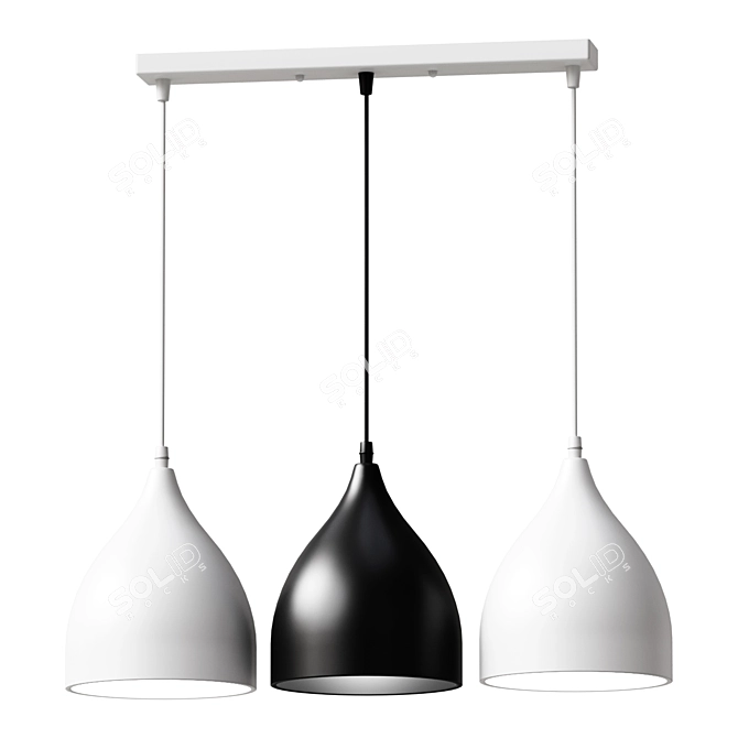 Elegant Hanging Pendant Light 3D model image 1