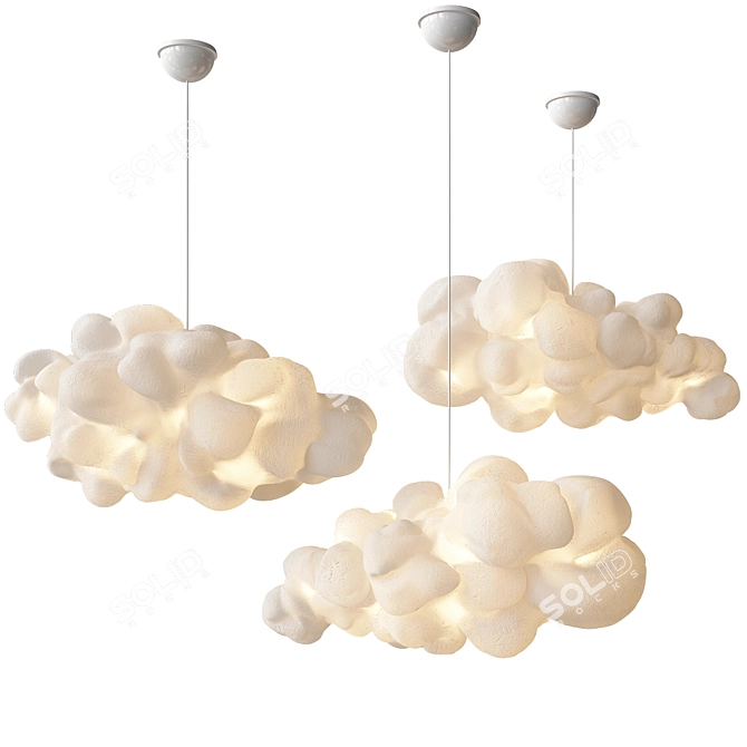 Dreamy Cloud Pendant Light 3D model image 1