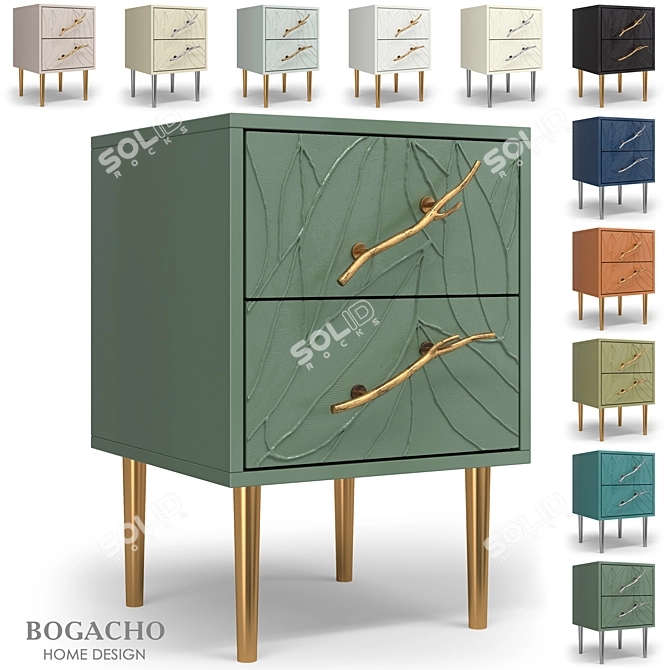 Art Kolor Leaves Style Cabinet 3D model image 1